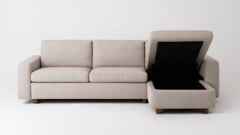 Reva 2-Piece Sectional Sleeper Sofa with Storage Chaise - Fabric