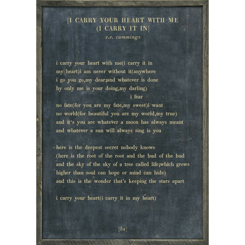I Carry Your Heart - Poetry Collection