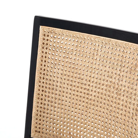 Antonia Cane Armless Dining Chair-Ebony Savile Flax