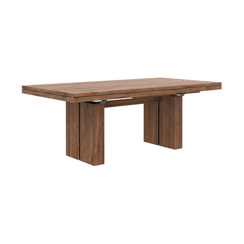 Double extendable dining table - Teak