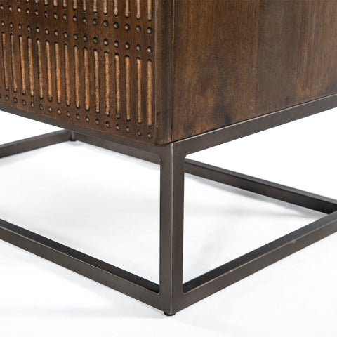 Kelby Cabinet Nightstand - Gunmetal