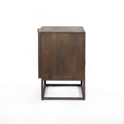 Kelby Cabinet Nightstand - Gunmetal