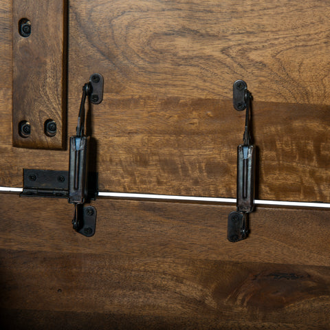 Kelby Storage Bunching Table-Gunmetal