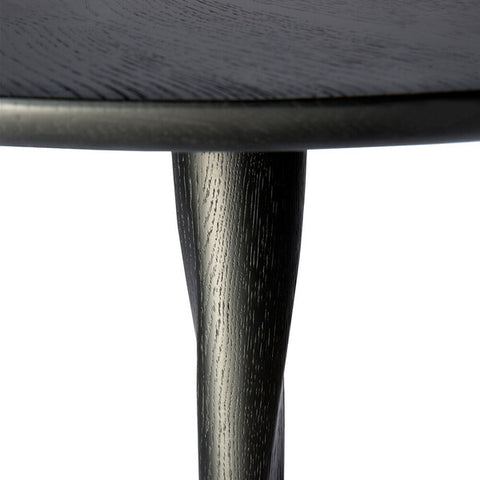 Torsion Dining Table,27.5" - Black Oak