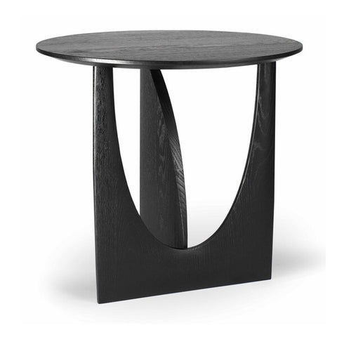 Geometric Side table - Black Oak