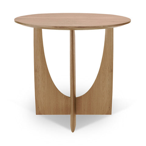 Geometric side table - Oak