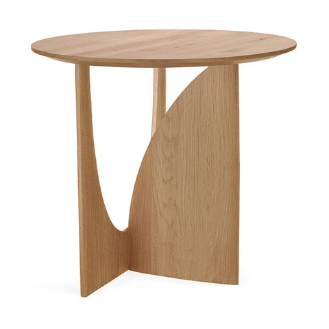 Geometric side table - Oak