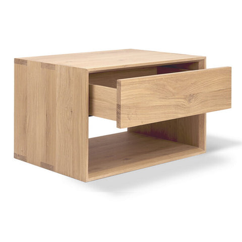 Nordic II bedside table, Standing - Oak