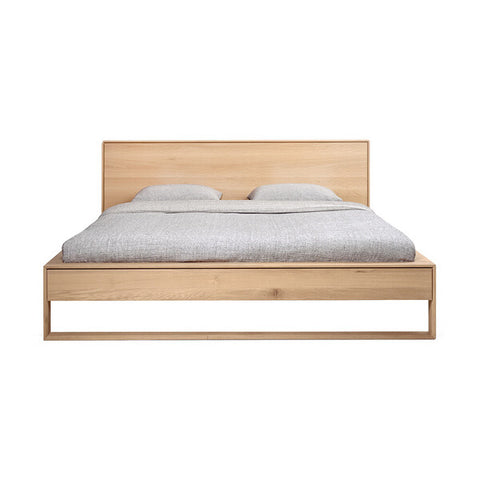 Nordic II bed, Queen - Oak