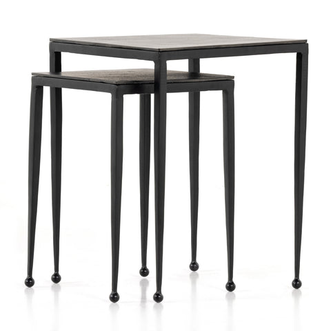 Dalston Nesting End Tables - Raw Black