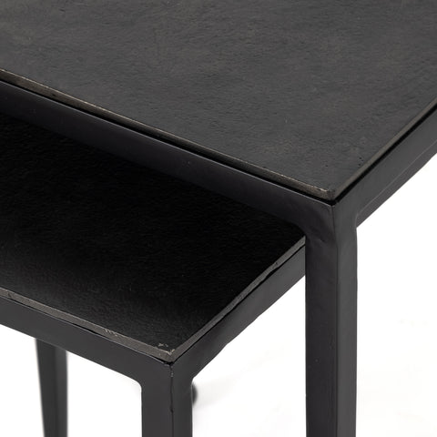 Dalston Nesting End Tables - Raw Black
