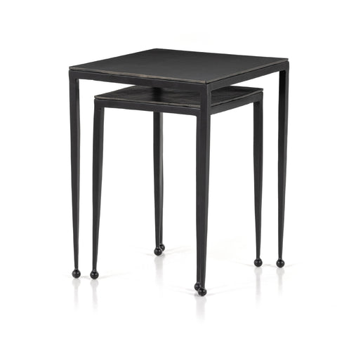 Dalston Nesting End Tables - Raw Black