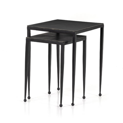 Dalston Nesting End Tables - Raw Black