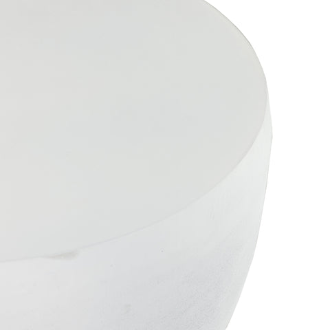 Basil Outdoor End Table-Matte White