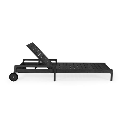 Jack outdoor adjustable lounger frame - Teak Black