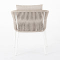 Porto Outdoor Dining Chair-White/Sand