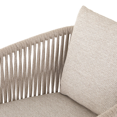 Porto Outdoor Dining Chair-White/Sand