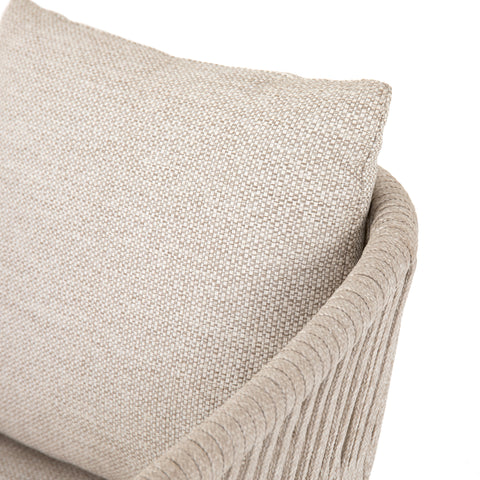 Porto Outdoor Dining Chair-White/Sand