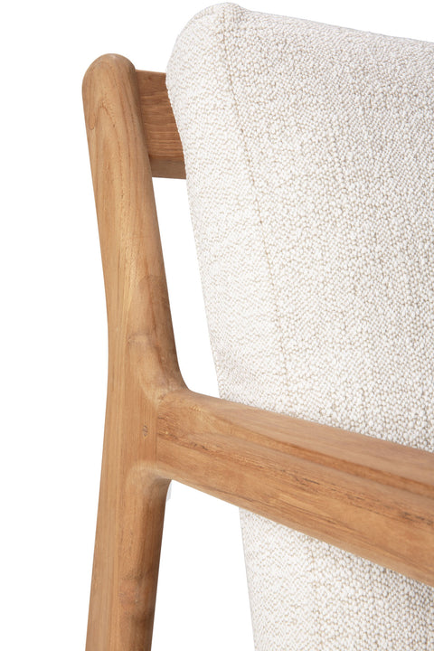 Jack outdoor lounge chair - Teak-off white