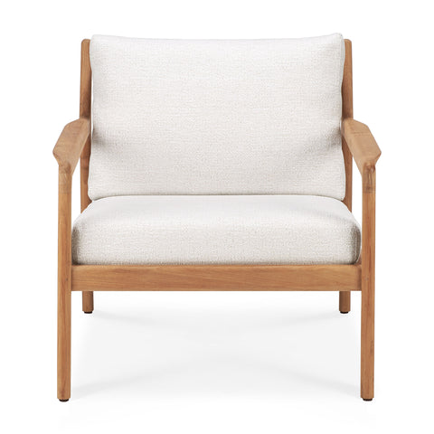 Jack outdoor lounge chair - Teak-off white