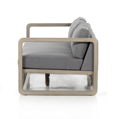 Callan Outdoor Sofa-90"-Grey/Charcoal