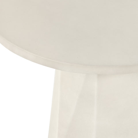 Bowman Outdoor End Table-White Concrete