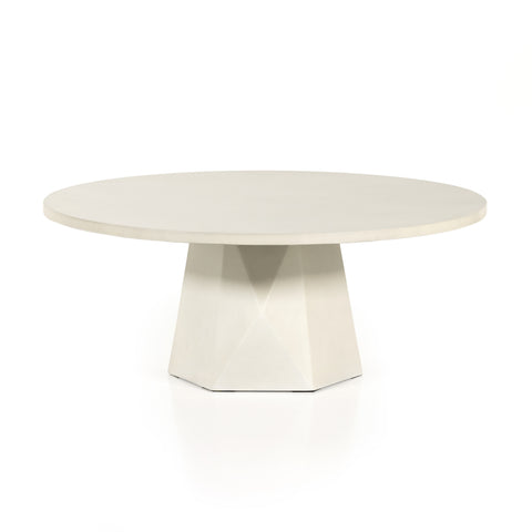 Bowman Outdoor Coffee Table-White Concrete
