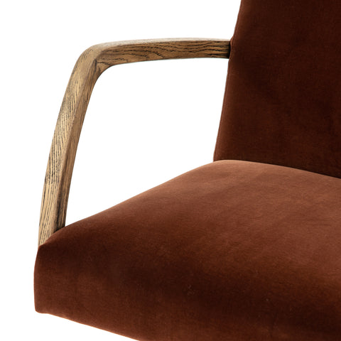 Bryson Desk Chair-Auburn Velvet