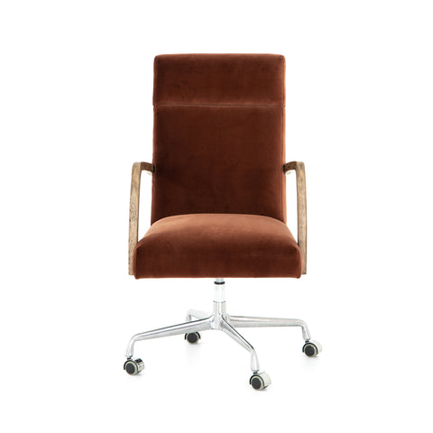 Bryson Desk Chair-Auburn Velvet