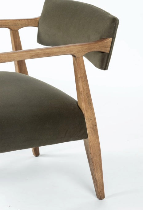 Tyler Arm Chair- Modern Velvet Loden