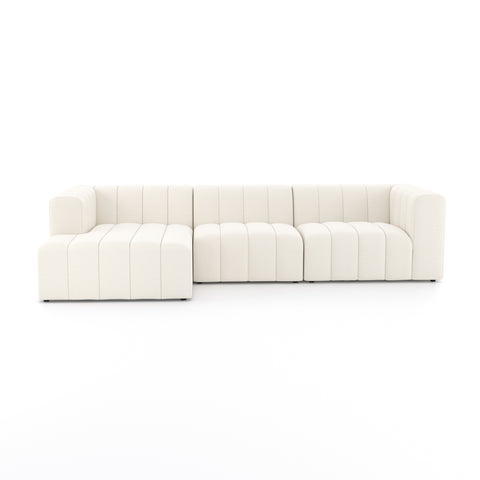 Langham Channeled 3Pc LAF Sectional -Fayette Cloud