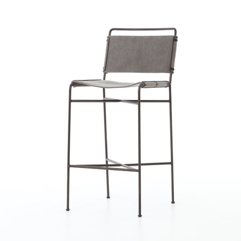 Wharton Bar Stool-Stonewash Grey