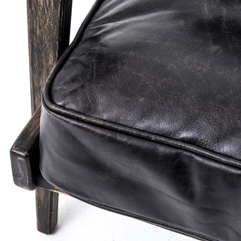 Brooks Lounge Chair-Rialto Ebony Black Wash