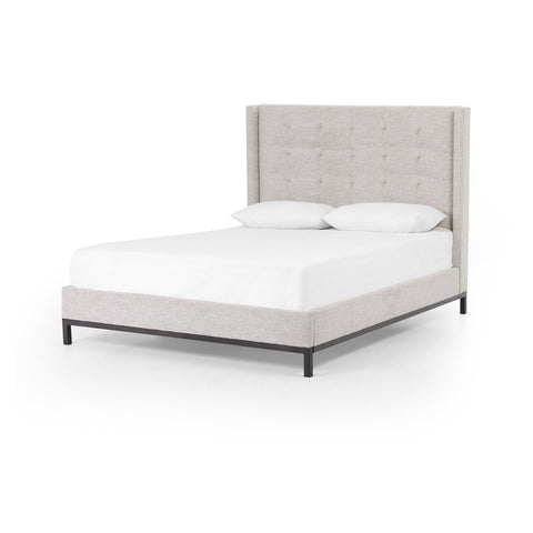Newhall Bed-55"-Plushtone Linen-Queen