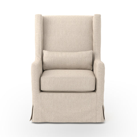 Swivel Wing Chair-Jette Linen