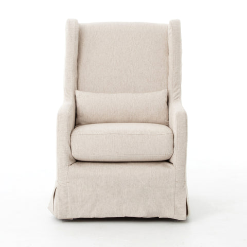 Swivel Wing Chair-Jette Linen