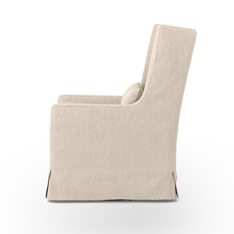 Swivel Wing Chair-Jette Linen