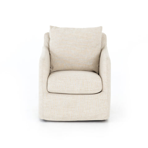 Banks Swivel Chair-Cambric Ivory