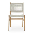 Delmar Outdoor Dining Chair-Natural w/ Ivory Rope