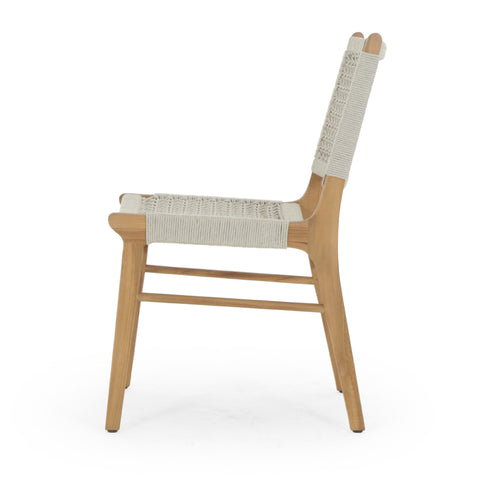Delmar Outdoor Dining Chair-Natural w/ Ivory Rope