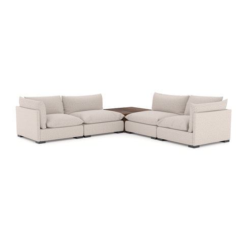 Westwood 4Pc Sectional w/ Cnr Table -Bayside Pebble