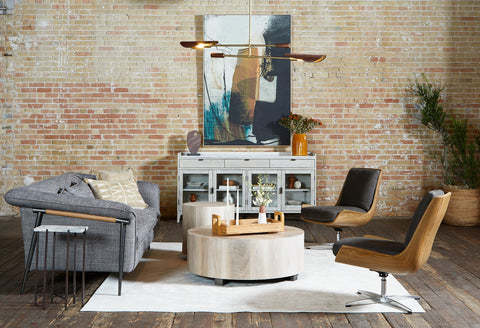 Hudson Round End Table - Ashen Walnut