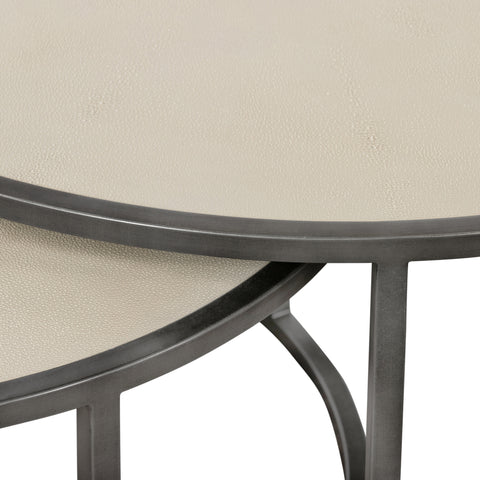 Shagreen Nesting Coffee Table-Gunmetal