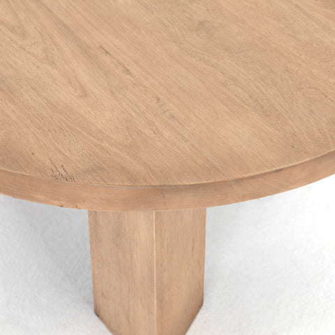 Mesa Round Coffee Table-Light Brushed Parawood