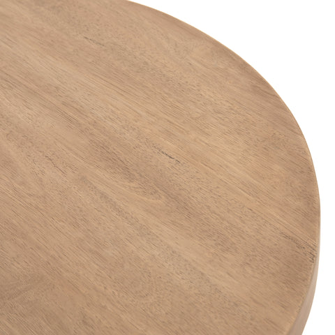 Mesa Round Coffee Table-Light Brushed Parawood
