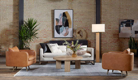 Mesa Round Coffee Table-Light Brushed Parawood