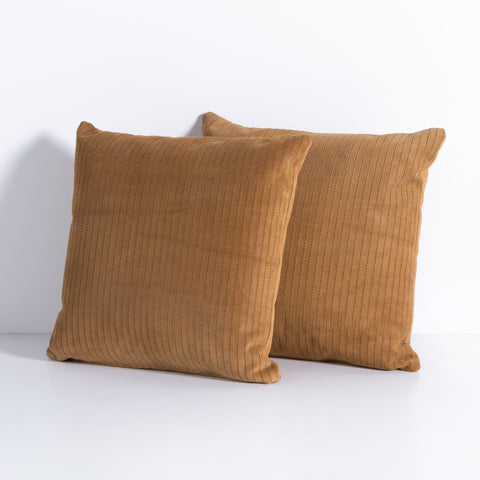 Sevanne Embossed Leather Pillow-Mh-Set 2 - IN STOCK