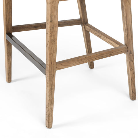 Antonia Cane Bar Stool - Toasted Parawood/Flax