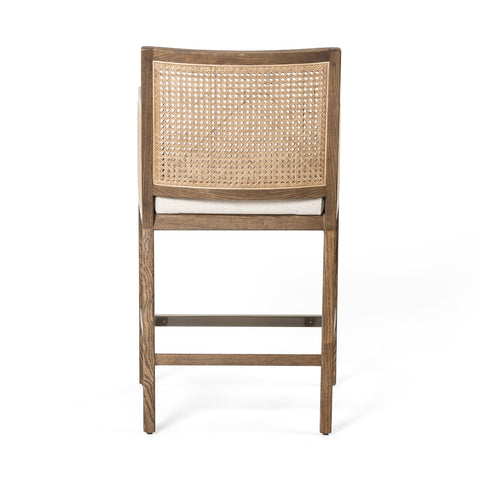 Antonia Cane Counter Stool - Toasted Parawood/Flax