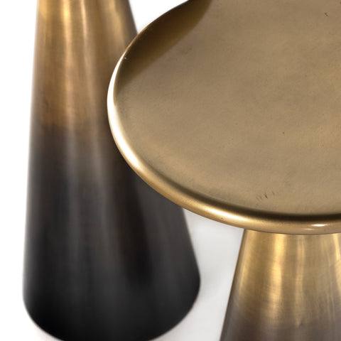 Cameron Accent Tables, Set Of 2-Brass